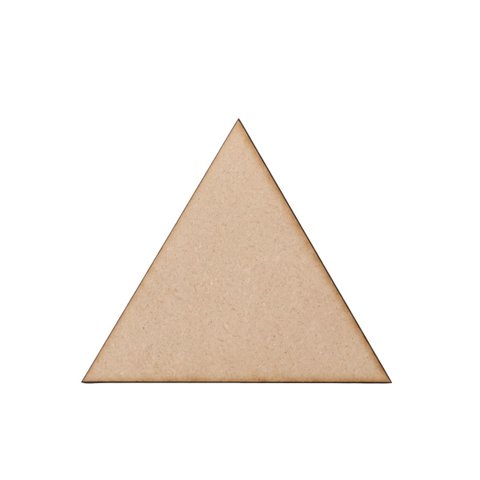 Kit - 100 Unidades Triângulo MDF 3mm Cru 4 cm