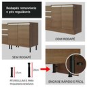 Ver mais imagens de Balcão Gabinete de Pia Armário de Cozinha 1 Porta e 2 Gavetas Glamy Madesa