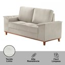 Ver imagem 3 de Sofá Ravena Linho 02 Lugares D28 Meu Sofá Online