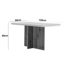 Ver imagem 3 de Sala de Jantar Mesa Olímpia 120CM MDF Canto Copo com 4 Cadeiras Athenas Moderna
