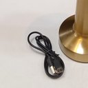 Ver imagem 3 de Luminária Decorativa Enfeite Casa de Led Mesa Usb Metal 20x12x12cm Dourado