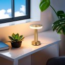 Ver imagem 2 de Luminária Decorativa Enfeite Casa de Led Mesa Usb Metal 20x12x12cm Dourado
