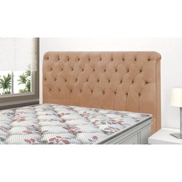 Cabeceira Queen Imperatriz Nobuck Bege - Simbal - 2