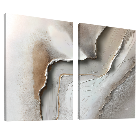 Quadro Decorativo Abstrato Texturizado Duo