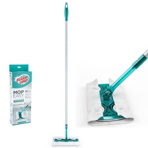 Mop Easy Floor Tira Pó, Cabelo Limpeza Eletrostática 5 Panos Flash Limp