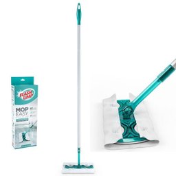 Mop Easy Floor Tira Pó, Cabelo Limpeza Eletrostática 5 Panos Flash Limp - 1 Mop Easy Floor Tira Pó, Cabelo Limpeza Eletrostática 5 Panos Flash Limp - 1