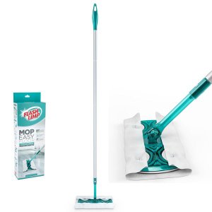 Mop Easy Floor Tira Pó, Cabelo Limpeza Eletrostática 5 Panos Flash Limp
