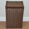 Cesto de Roupas Fibra Sintética 38x28x57 Marrom Palha Indiana - 4