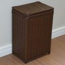 Cesto de Roupas Fibra Sintética 38x28x57 Marrom Palha Indiana - 3