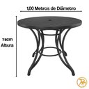 Ver imagem 5 de Conjunto de 4 Cadeiras Ascoli e Mesa com Ombrelone em Alumínio Para, Piscina, Edícula