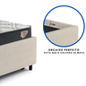 Bicama Box Solteiro Courino Linho Areia 88x188 com Dois Colchões Adapto Molas Ensacadas Ecoflex - 10