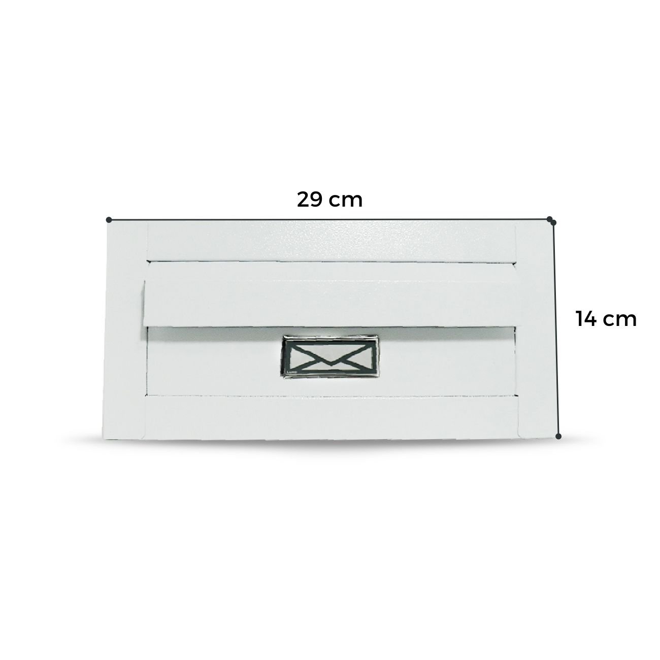 Caixa De Correio Moderna Em Aço - 14CM - Branco - 4