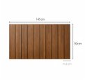 Ver imagem 5 de Cabeceira Cama Casal Lambri Painel MDF Modular 3M 145x90cm:Marrom