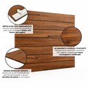 Ver imagem 2 de Cabeceira Cama Casal Lambri Painel MDF Modular 3M 145x90cm:Marrom