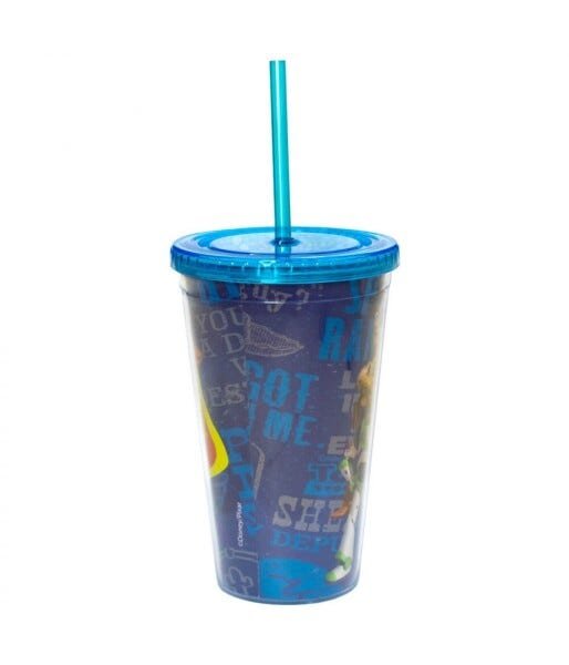 Copo Com Canudo Toy Story 450ml Azul - Disney - 6