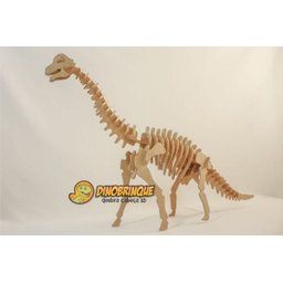 Quebra Cabeça 3D Dinossauro Braquiossauro 51 Peças em MDF - Dinobrinque - 2