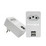 Fonte USB com Duas Portas e Tomada - Pixel Ti - A062Usb - 1
