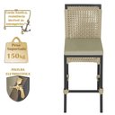 Ver imagem 4 de Mesa Bistrô e 2 Banquetas Roma Preta Corda Náutica Estofado 7 Trama Original