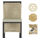 Ver imagem 3 de Mesa Bistrô e 2 Banquetas Roma Preta Corda Náutica Estofado 7 Trama Original