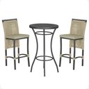 Ver imagem 1 de Mesa Bistrô e 2 Banquetas Roma Preta Corda Náutica Estofado 7 Trama Original