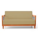 Ver mais imagens de Sofá Varanda Samoa Madeira Maciça 02 Lugares com Cordas Náutica Linho Dourado - Desk Design