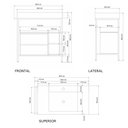 Ver imagem 2 de Gabinete Banheiro Ferro Steel Wood 80x45cm Concreto