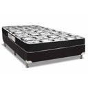 Ver imagem 1 de Cama Box Casal: Colchão Espuma Luckspuma D33 Supreme Black Pró Saúde Duplo + Base CRC Suede Black(13