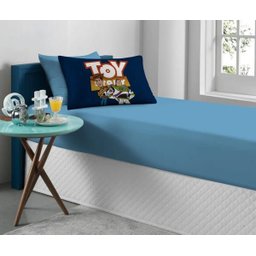 Jogo de Lençol Solteiro Disney Toy Story 2 Peças - Woody e Buzz Azul - 1