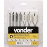 Jogo de brocas chatas com 7 peças de 1/4" a 1" Vonder - 2