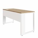 Ver imagem 6 de Escrivaninha Mesa Escritório Diretor com Caixa de Tomadas 150cm Industrial Macadâmia e Branco