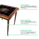 Ver imagem 2 de Mesa de Madeira Jantar Maciça Rustica Quadrada Empório Tambo - Stronger Whiskey - Imbuia