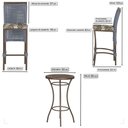 Ver imagem 2 de Mesa Bistrô e 4 Banquetas Roma Marrom Corda Náutica Estofado 6 Trama Original