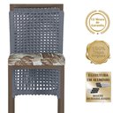 Ver imagem 3 de Mesa Bistrô e 4 Banquetas Roma Marrom Corda Náutica Estofado 6 Trama Original