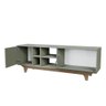 Rack para Tv até 65'' com 2 Portas e Nichos 160cm Lars - Verde - 4