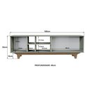 Ver imagem 3 de Rack para Tv até 65'' com 2 Portas e Nichos 160cm Lars - Verde