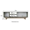 Rack para Tv até 65'' com 2 Portas e Nichos 160cm Lars - Verde - 3