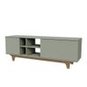 Rack para Tv até 65'' com 2 Portas e Nichos 160cm Lars - Verde - 1