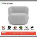 Ver imagem 3 de Poltrona e Namoradeira Orgânica Molly Bouclê Cinza Claro - Desk Design