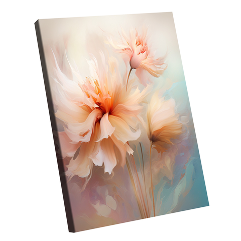 Quadro Pintura Flores Claras -- BR ARTES