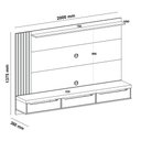 Ver imagem 6 de Painel para Tv até 75 Polegadas 3 Gavetas 1 Prateleira com Ripado Presence Artely