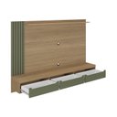 Ver imagem 3 de Painel para Tv até 75 Polegadas 3 Gavetas 1 Prateleira com Ripado Presence Artely