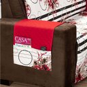 Ver imagem 4 de Protetor Sofa Estampado Isabela 2 e 3 Lugares - Floral Vermelho/preto