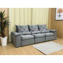 Ver imagem 5 de Sofá Retrátil Reclinável 2,70 M Cinza 502 Zuqui Plus