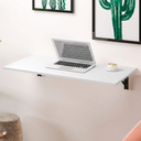 Ver imagem 3 de Mesa de Parede Dobravel Supensa com Suporte 50x35 Branca