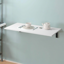 Ver imagem 5 de Mesa de Parede Dobravel Supensa com Suporte 50x35 Branca