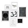 Conjunto Kit 7 Quadros Buda Lei da Mente Com Frases Moldura Branca - Oppen House Quadros Decorativos - 2