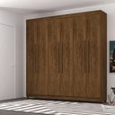 Ver imagem 2 de Guarda Roupa Casal 6 Portas 218 Cm Elegância Imbuia - Pallazio