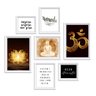 Conjunto Kit 7 Quadros Buda Seja Otimista Com Frases Moldura Branca - Oppen House Quadros Decorativo - 2