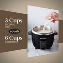 Ver imagem 7 de Elite Gourmet Erc006ss Panela de Arroz Elétrica 6-cup Inox Preto