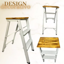 Ver imagem 3 de Mini Escada Multifuncional Banqueta Alumínio Dobrável Branca